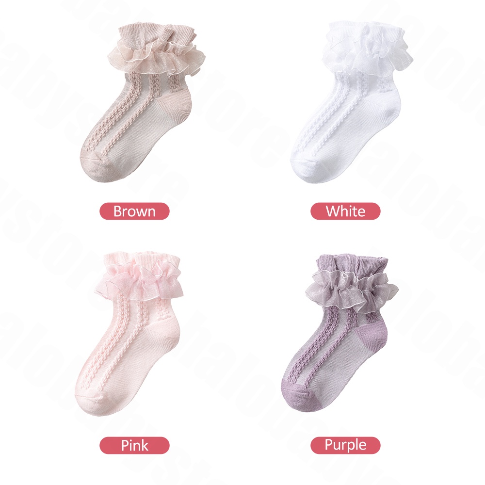 Halo Baby Kaos Kaki Renda Anak Perempuan/kaus kaki anak bayi/baby socks 4-15Tahun