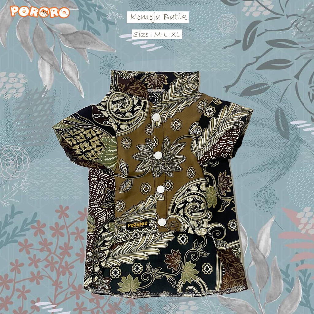 Kemeja Kucing Pororo Motif Batik