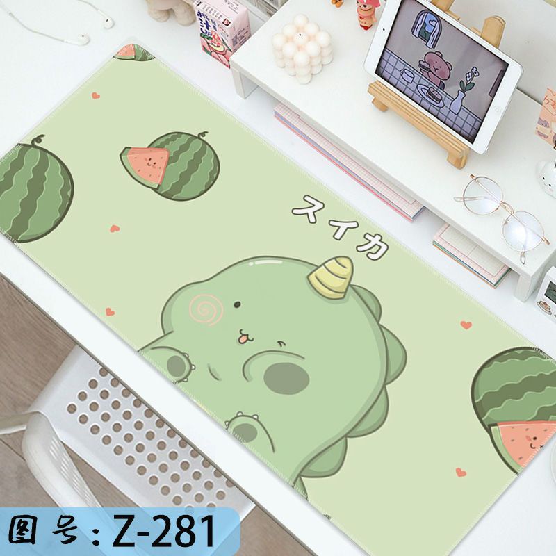 Original Kartun Text Mouse Pad Oversized Lock Edge Menebal Mouse Pad Kreatif Little Dinosaur and Bear Game Meja Kantor Dan Desk Pad