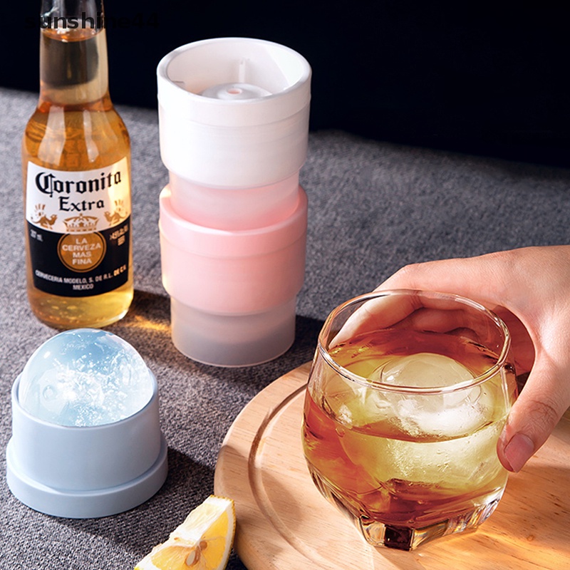 Sunshine 1PC Cetakan Ice Ball Maker Tutup Silikon Bulat Sphere Cube Untuk Cocktail Whiskey ID