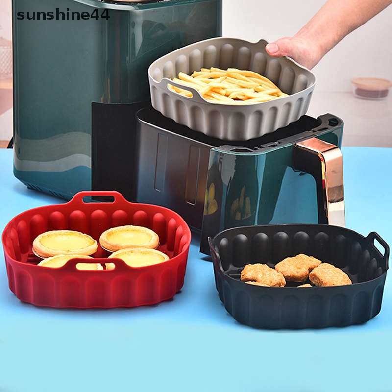 Sunshine Air Fryer Silicone Basket Oven Baking Tray Ayam Goreng Pizza Mat Aksesoris ID