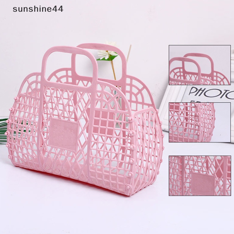 Sunshine Detachable Shower Basket Keranjang Plastik Kamar Mandi Keranjang Penyimpanan Cuci Berongga ID