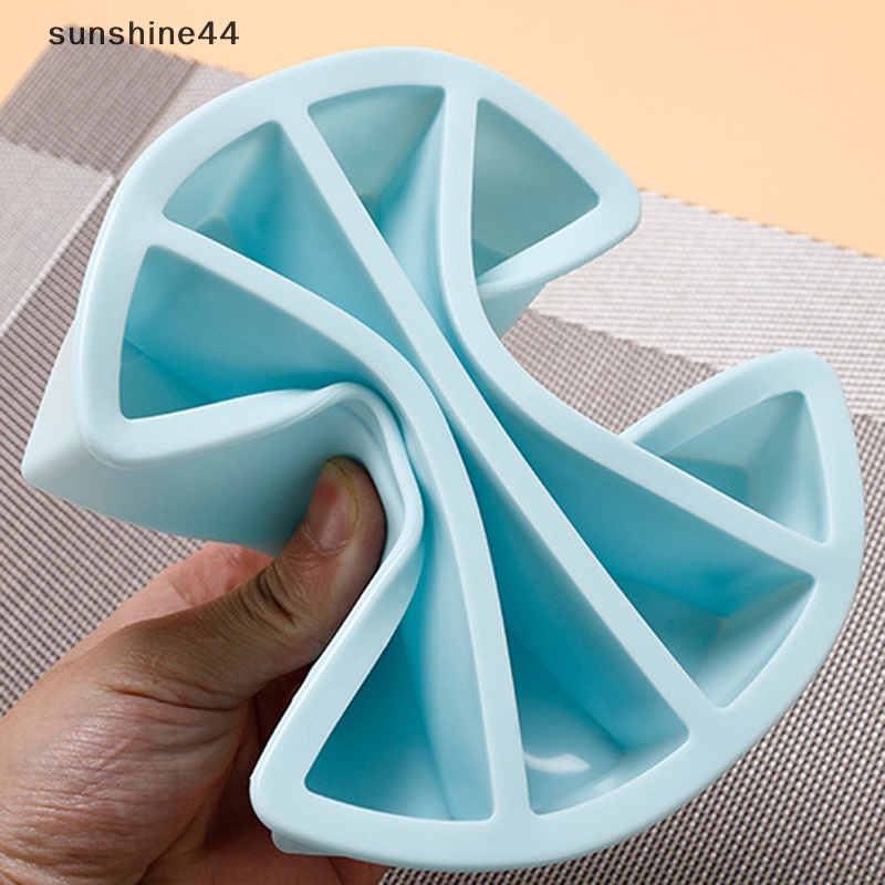 Sunshine 1Pc 4kisi Strip Panjang Silikon Es Batu Square Tray Mold DIY Cube Ice Mold ID