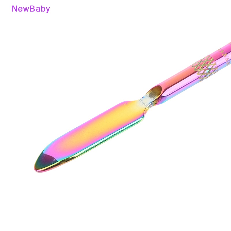 Newbaby Wanita Stainless Steel Nail Art Makeup Palette Spatula Nada Batang Alat Kecantikan ID