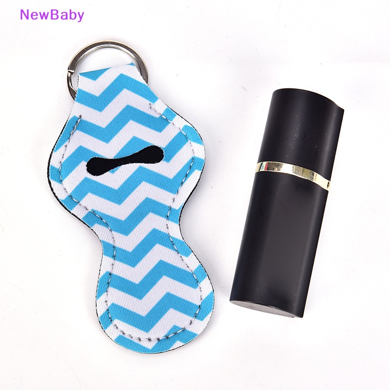 Newbaby Waterproof Neoprene Floral Lip Chap Lip Balm Holder Tas Gantungan Kunci ID