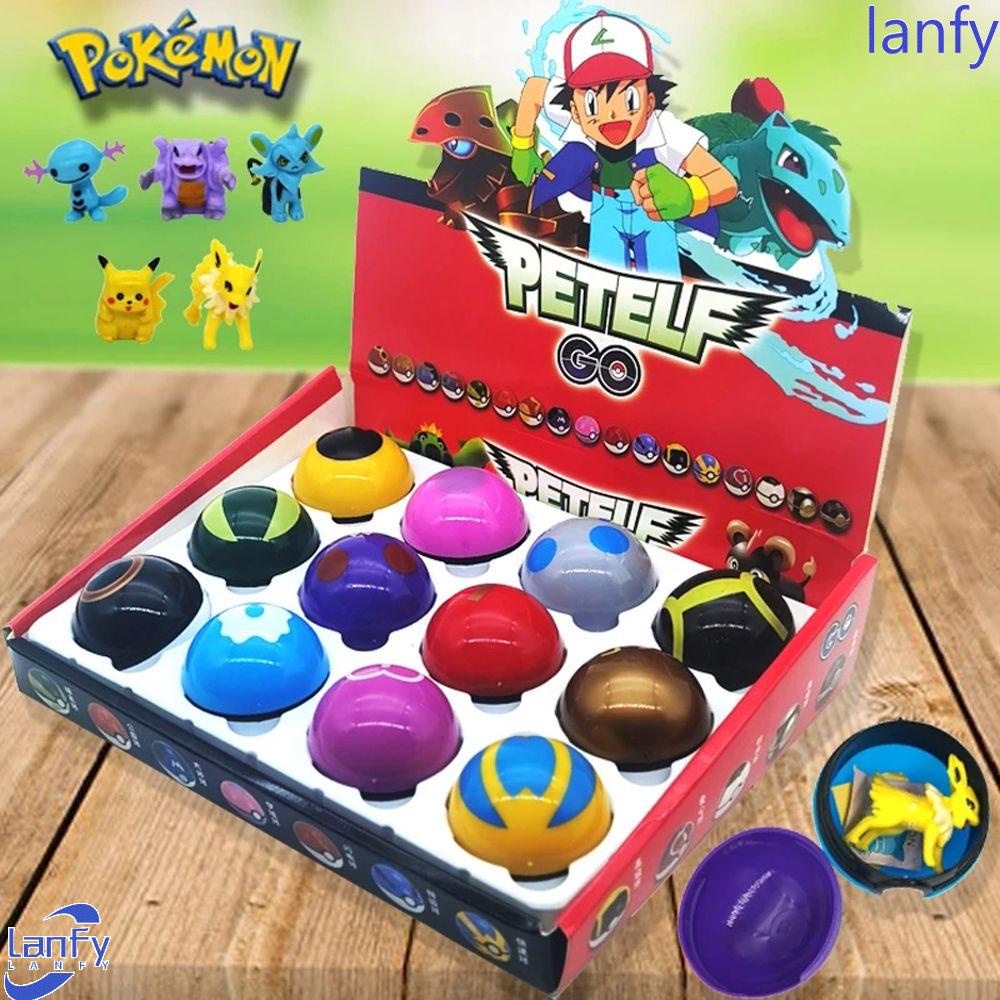 Lanfy Mainan Anak Pokeball 12pcs/Set Angka Mainan Anime Charmander Model Toys Action Figure