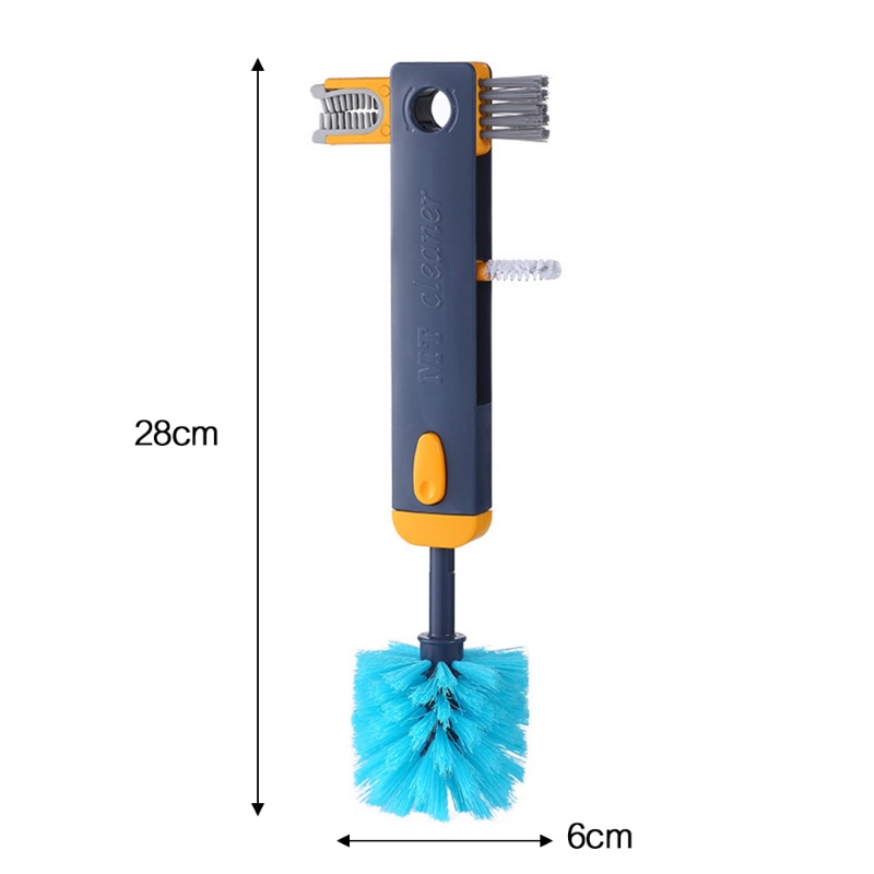 Sikat Botol Bayi Telescoping 4in1/sikat Pembersih Celah Alur Gelas Termos Multifungsi/Alat Pembersih Dapur Rumah Tangga