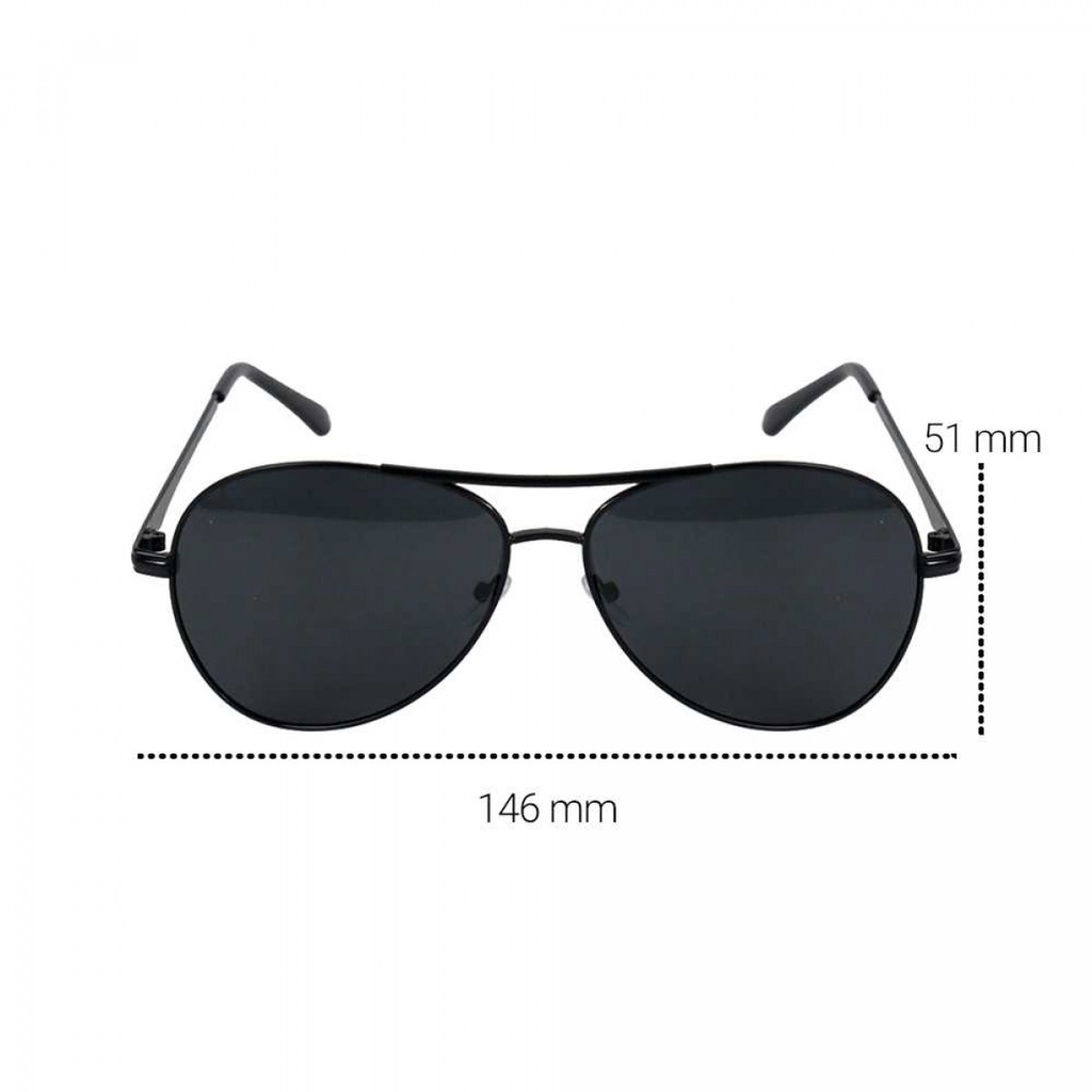 Aoron Kacamata Hitam Sunglasses Polarized Lens UV Protection