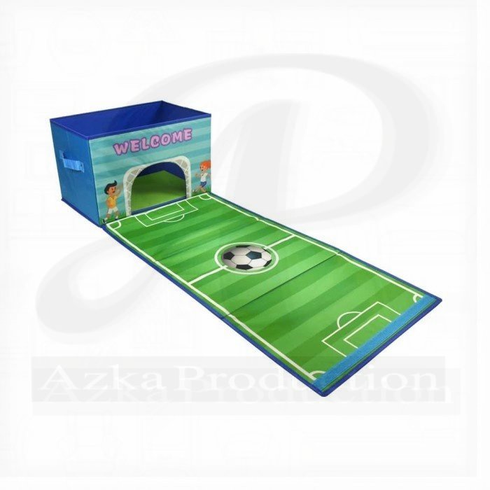Krishome Kotak Penyimpanan Ottoman Kids Football-Biru-10252804