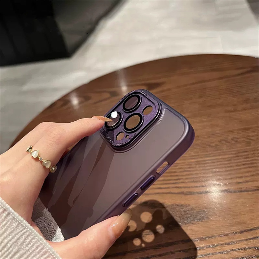 Luxury shockproof case iPhone 14 Pro Max Kamera Perlindungan Lensa case iPhone 11 Pro Max12 13 Pro Max Tertutup Penuh Tembus Pandang Kulit Merasa Perlindungan premium case