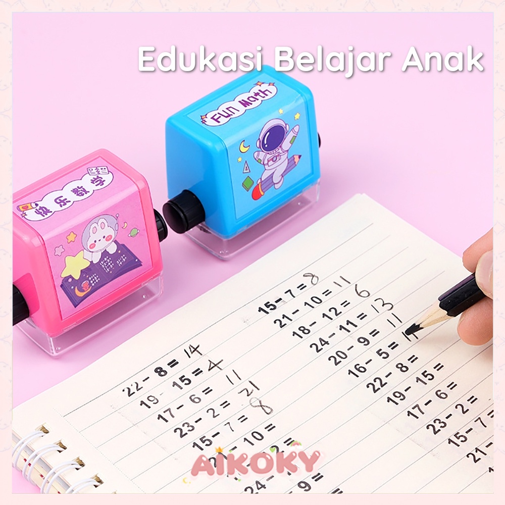 Aikoky Stempel Perkalian / Berhitung / Digital / Matematika Edukasi Belajar Anak