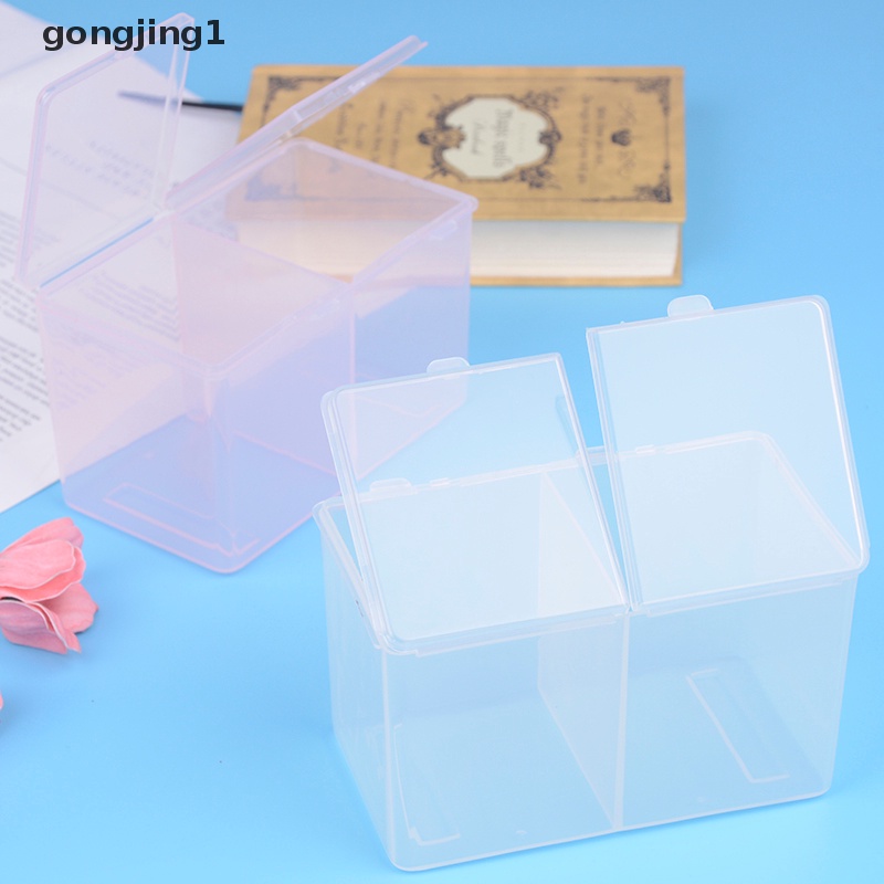 Ggg Clear Cleaning Remover Cotton Pad Kompartemen Kotak Penyimpanan Cotton Pad Container ID