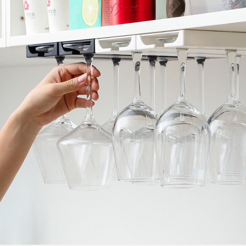 Rak Gelas Wine Pub Desain Sederhana Goblet Penyimpanan Stand Cup Stemware Removable Hanging Holder Aksesoris Dapur