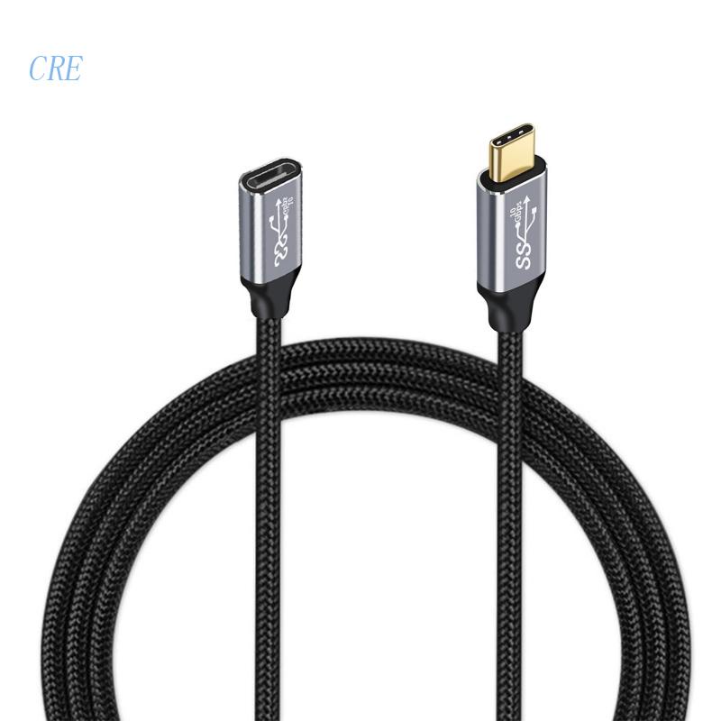 Cre Kabel Ekstensi USB C PD100W Cable Male to Female Tipe C 3.1 Gen2 Extender Cord