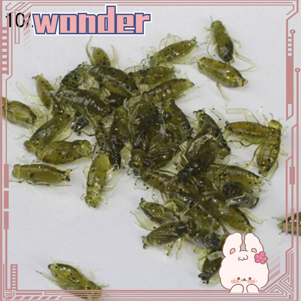Wonder10 /20/50pcs/lot Umpan Serangga Lembut Portabel Buatan Renang Kriket