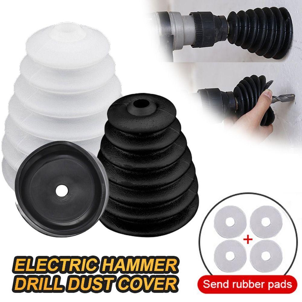 TOP Bor Listrik Penutup Debu Portable Dengan 4karet Gelang Perangkat Anti Debu Rubber Impact Hammer