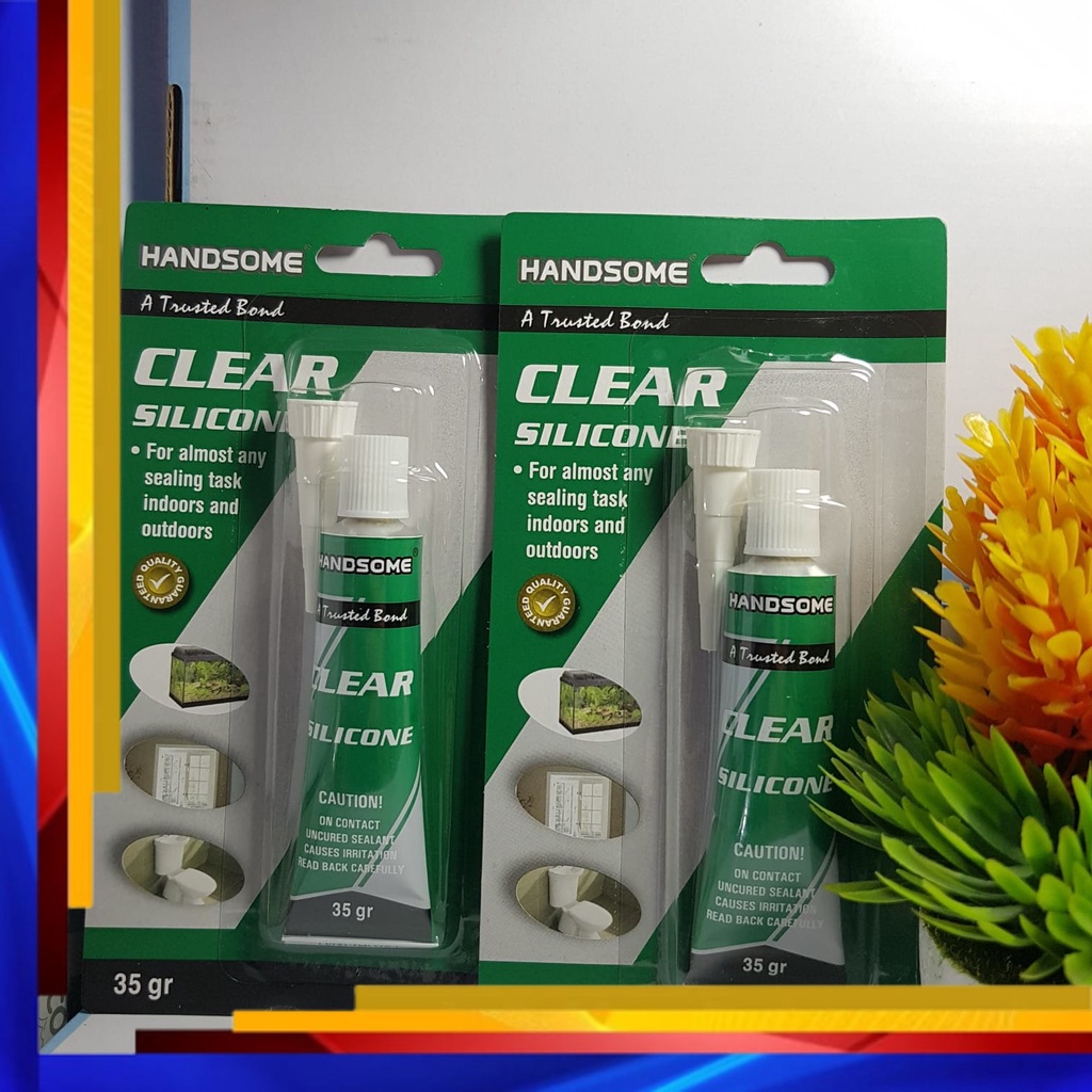 Lem Kaca/ Lem Silicone Sealant Clear Handsome