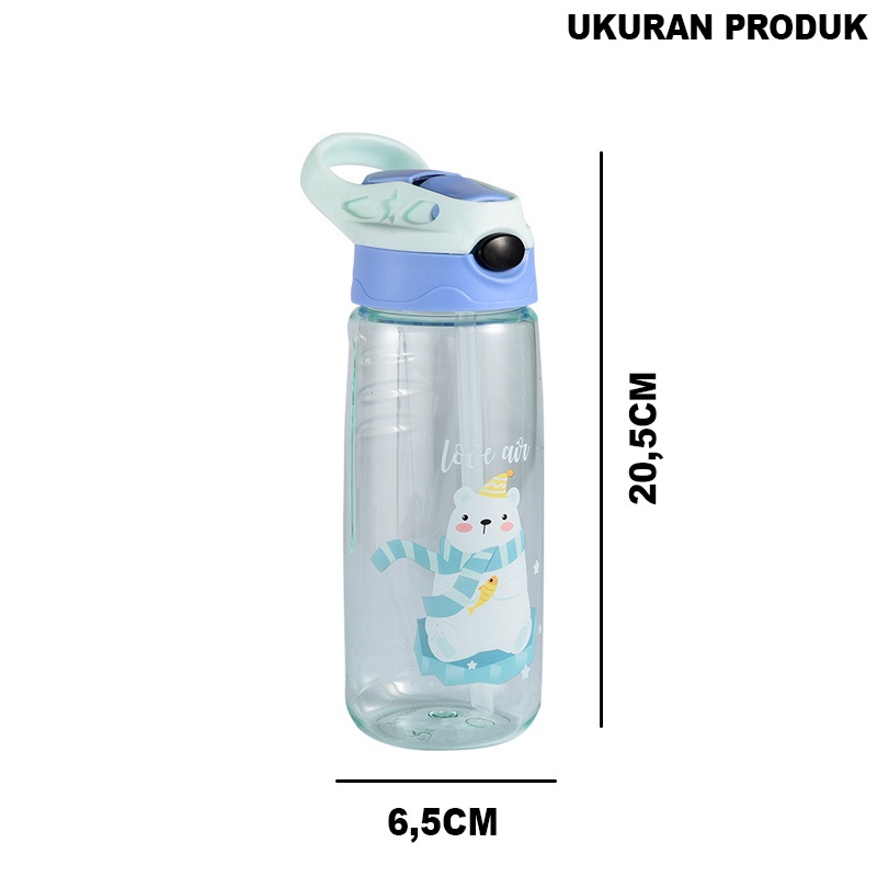 Botol Minum Anak Motif Karakter Lucu Sedotan BPA FREE Food Grade - BP010