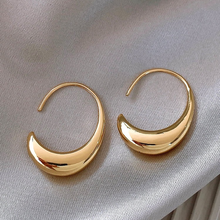 Korea S925 Perak Retro Menjuntai Hoop Earrings Stud Earrings Trendi Telinga Perhiasan Aksesori