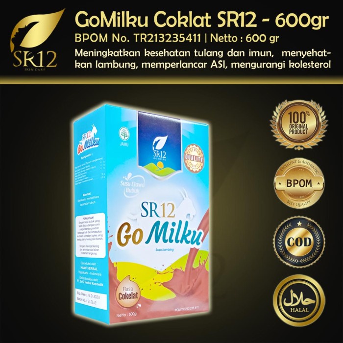 

Susu GoMilku Coklat SR12 Susu Kambing Etawa Go Milku Rasa Coklat SR 12