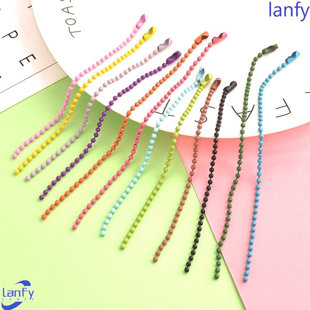 Lanfy Ball Bead Chains Key Chain Natal Cocok Gantungan Kunci Label Boneka Hand Made Tag Konektor