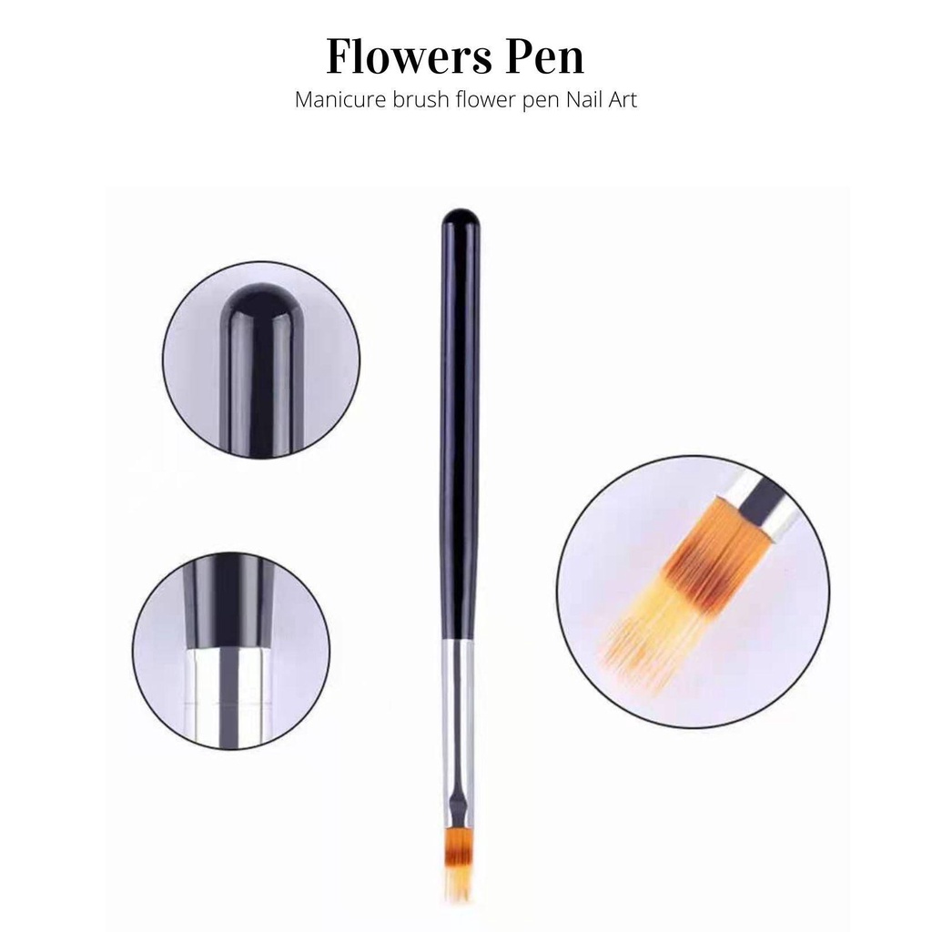 Kuas Nail art flowers glitter / manicure brush flower pen tools nail painting/brush nail art