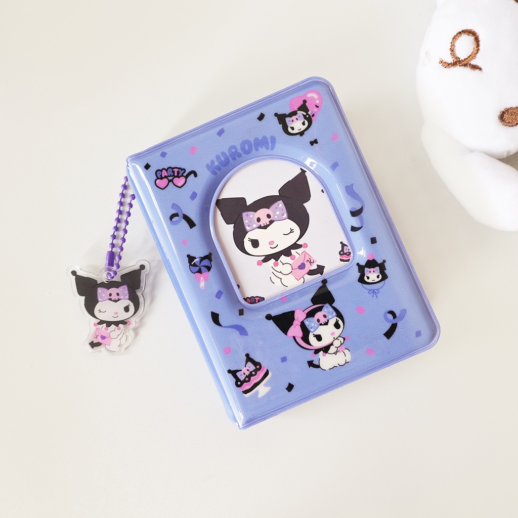 Galicici Sanrio Gaya Yang Sama Buku Kartu Tiga Inci/Kuromi Lucu/Pochacco Love Bean Album Buku Penyimpanan Kartu Kecil