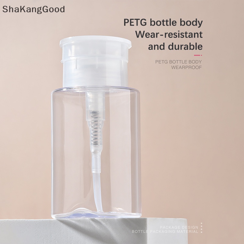 Botol Isi Ulang SKID 100ml 200ml Portable Travel Kosong Plastik Penghilang Kutek Cair Tekan Pump Dispenser Bottle SKK