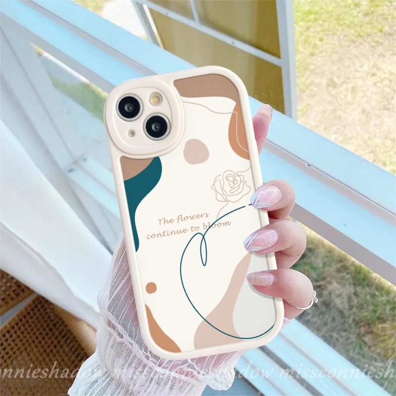 Case Untuk Redmi Note 10s 11s 11 10 8 9 10 9s 9 11 Pro+Redmi 10C 9A 9T 9C 12C 10 A1 9 10A Mi 11T 12 POCO F4 X3 NFC Pro M3 Fashion Kreatif Seni Garis Bunga Splicing Sarung Motif