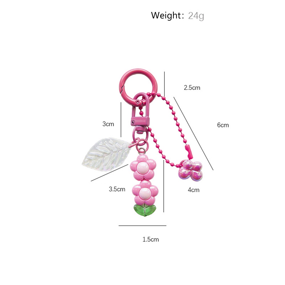 Berwarna Akrilik Bunga Liontin Gantungan Kunci Kunci Mobil Liontin Tas Liontin Hadiah Hari Anak