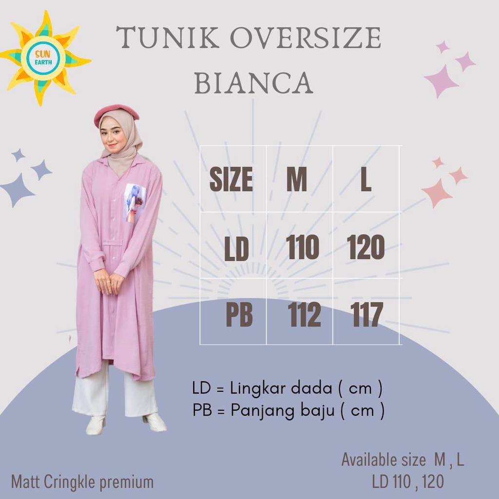 Tunik Oversize Bianca by Sun Earth