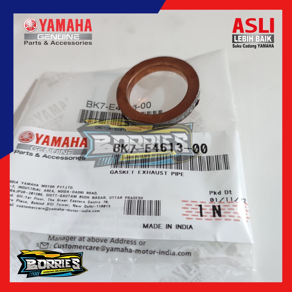 packing paking fiber asbes knalpot nmax n max aerox 155 lama R15 dan new lexi original ygp BK7-E4613