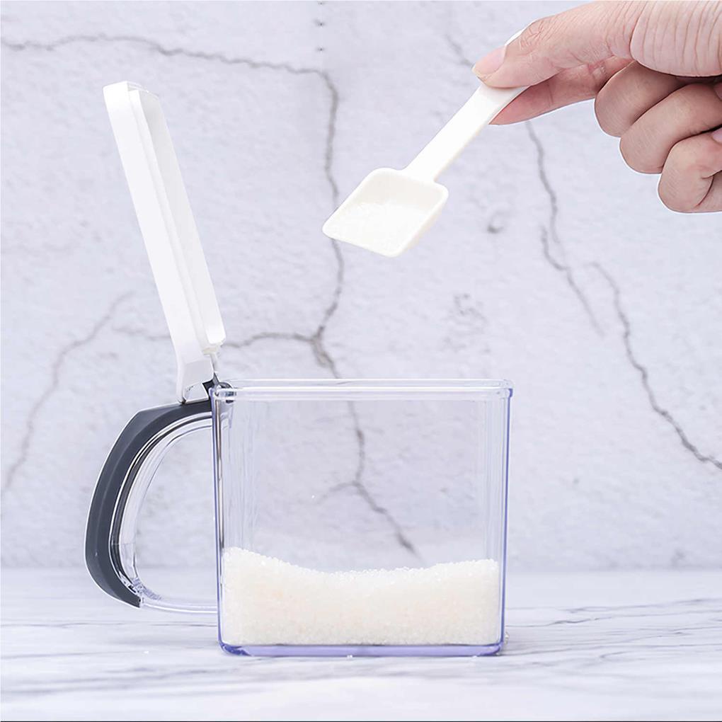 3kompartemen Kotak Penyimpanan Bumbu Serbaguna Mudah Dibersihkan Spice Jar Wadah Bumbu Dengan Tutup Untuk Rumah Dapur Restoran