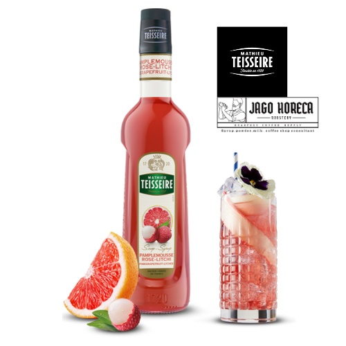 

Teisseire Syrup Pink Grapefruit Lychee 700ml l Sirup Minuman Premium