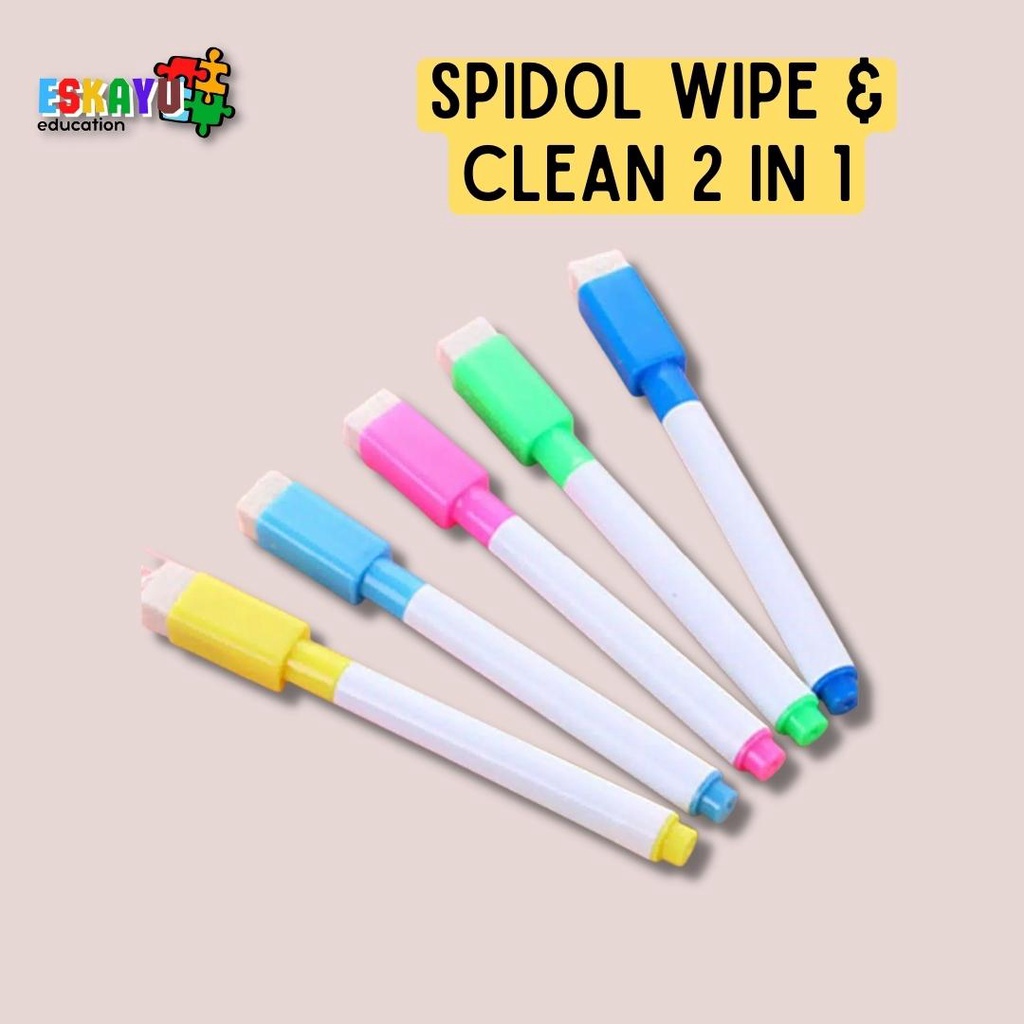 

SPIDOL WIPE and CLEAN 2 in 1 / tulis dan bisa dihapus 2