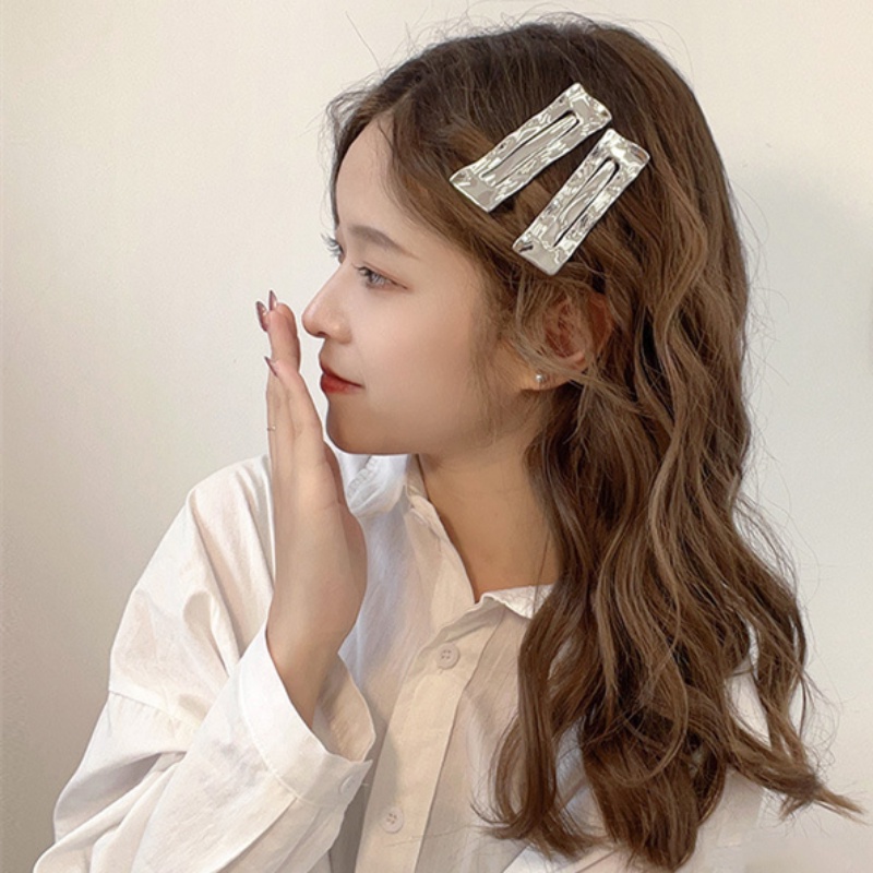 Punk Tidak Teratur Logam Jepit Rambut/Harajuku Bergelombang Hiasan Kepala Poni Samping Memperbaiki Jepit/Vintage Hairclips Aksesoris Wanita