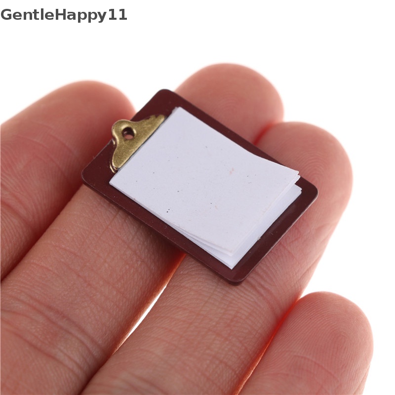 Gentlehappy Aksesoris Miniatur Rumah Boneka Mini Bahan Alloy Clipboard Dengan Kertas Asli Nempel id