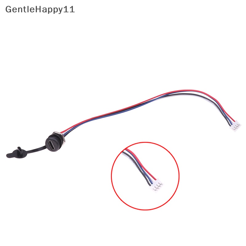 Gentlehappy USB-C 2per4/5Pin Soket Pengisian Arus Tinggi Dengan PH2.0 Nut Snap Lock Plate USB TYPE-C Female Konektor Perempuan Tahan Air Jack id