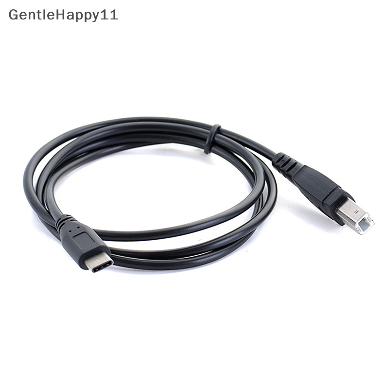 Gentlehappy Kabel Data USB-c Type-c Male to USB B Type Male Cord Telepon Printer id