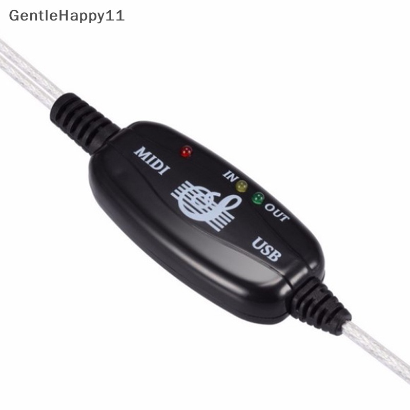 Gentlehappy USB IN-OUT MIDI Cable Converter PC Ke Music Keyboard Adapter Cord id