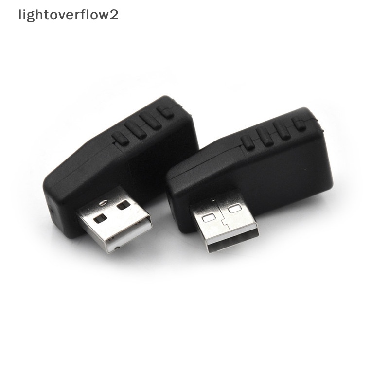 [lightoverflow2] Usb 2.0 Male to Female Adaptor Siku Konektor Ekstensi Berbentuk L [ID]