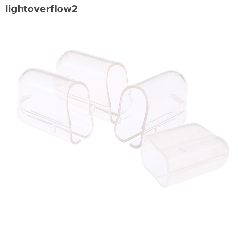 [lightoverflow2] 4pcs Toothbrush Cover Penutup Pelindung Kepala Sikat Gigi Case Lids Cap Travel Suit [ID]