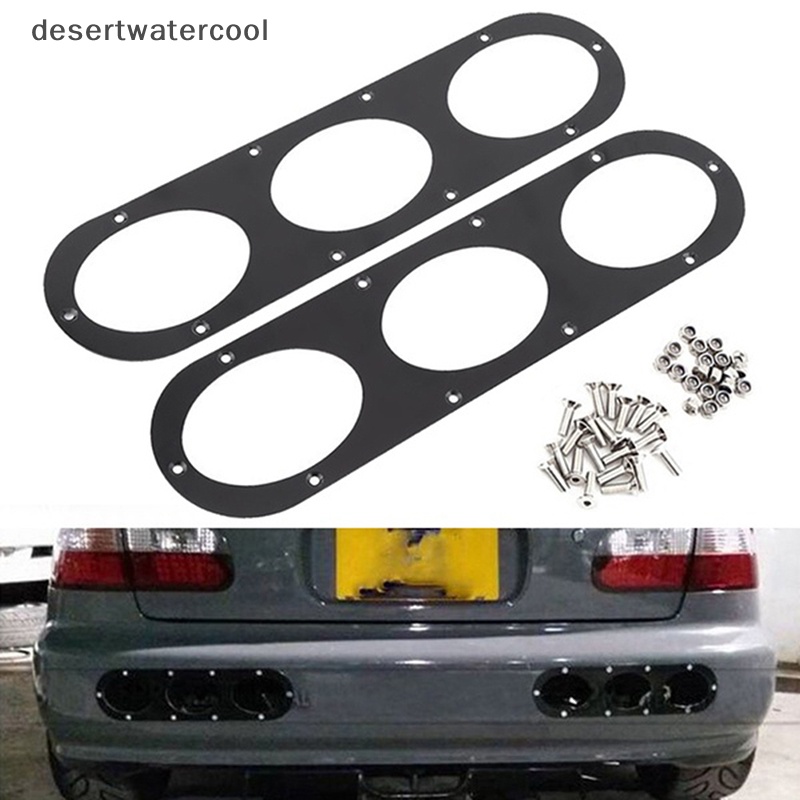 Deid 2Pcs Panel Diffuser Pendorong Udara Balap Bumper Belakang Mobil Universal Aluminium Martijn