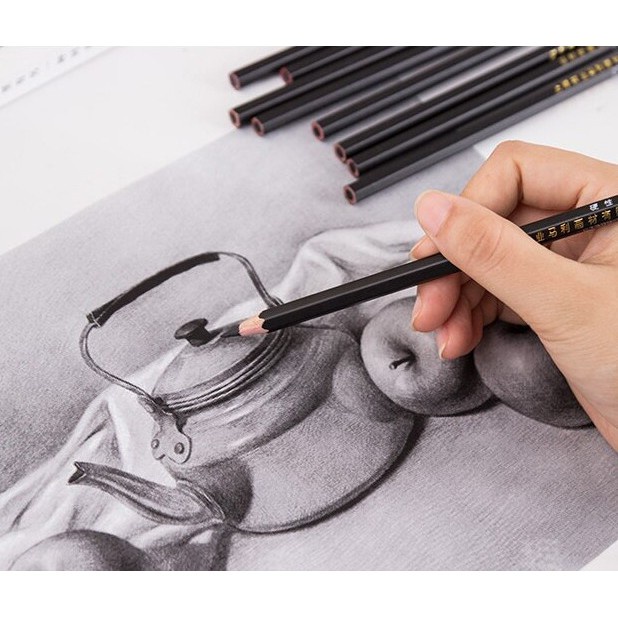 

Maries Charcoal Pencil Sketch / Pensil Arang Sketsa Soft Medium Hard 2