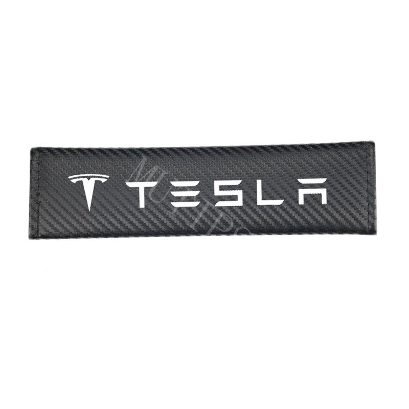 Tesla 2Pcs Pad Bahu Pelindung Sabuk Pengaman Serat Karbon Untuk Model 3xxy S