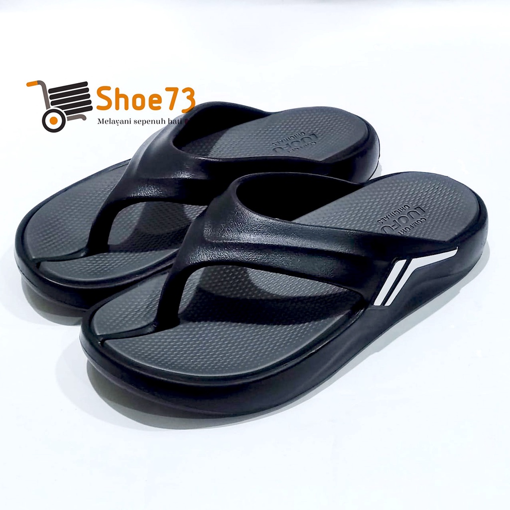 LUOFU E 6217 NEW6 SIZE 40-44 ORIGINAL l Sandal Jepit jelly pria l Sendal cowok impor