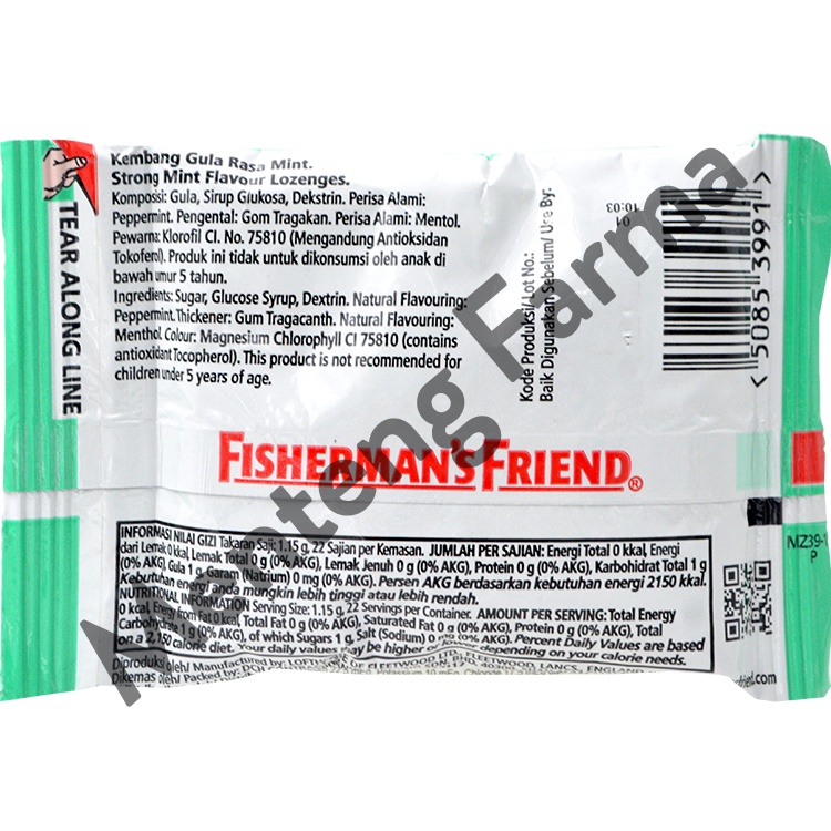 Fisherman's Friend Strong Mint - Permen Pelega Tenggorokan