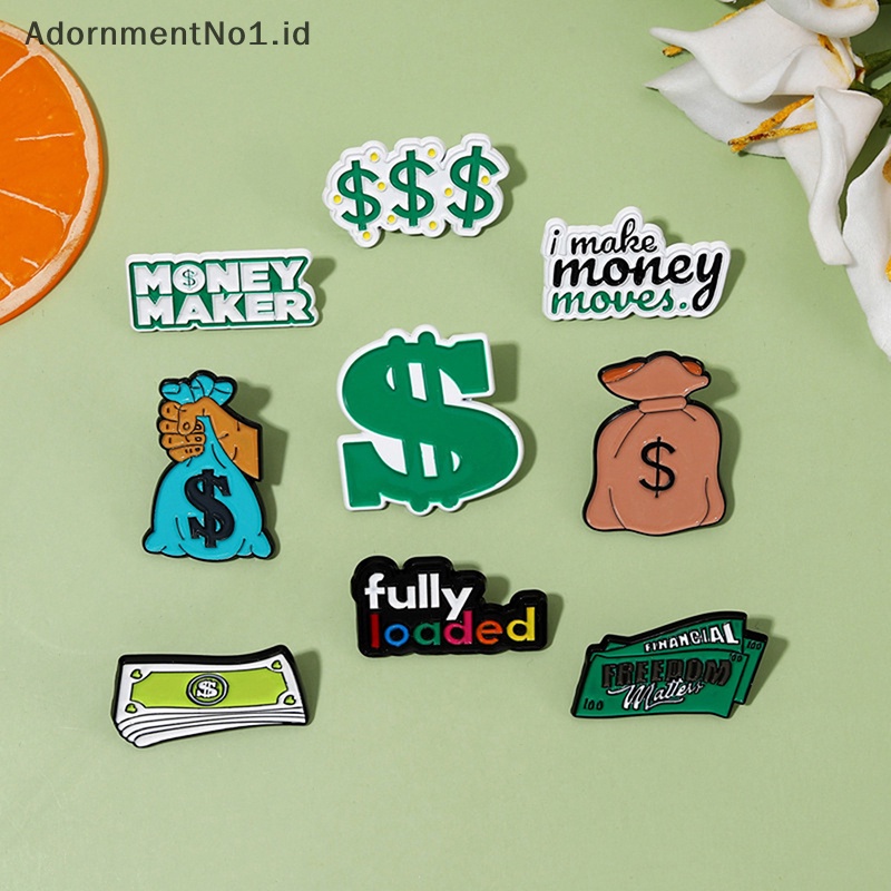 [AdornmentNo1] Money Maker Enamel Pin Full Loaded Dosh Dollar Buck Finanical Money Bag Bros Laple Lencana Perhiasan Hadiah Untuk Teman [ID]