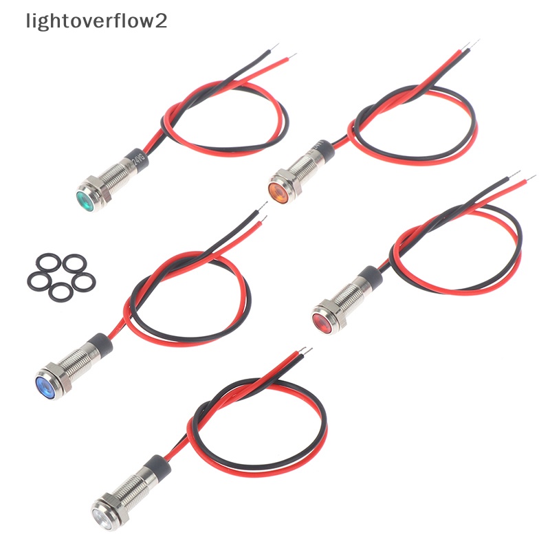 [lightoverflow2] P67 Lampu Indikator Peringatan Logam led 6mm Anti Air 3v 5v 6v 12v 24v 220v [ID]