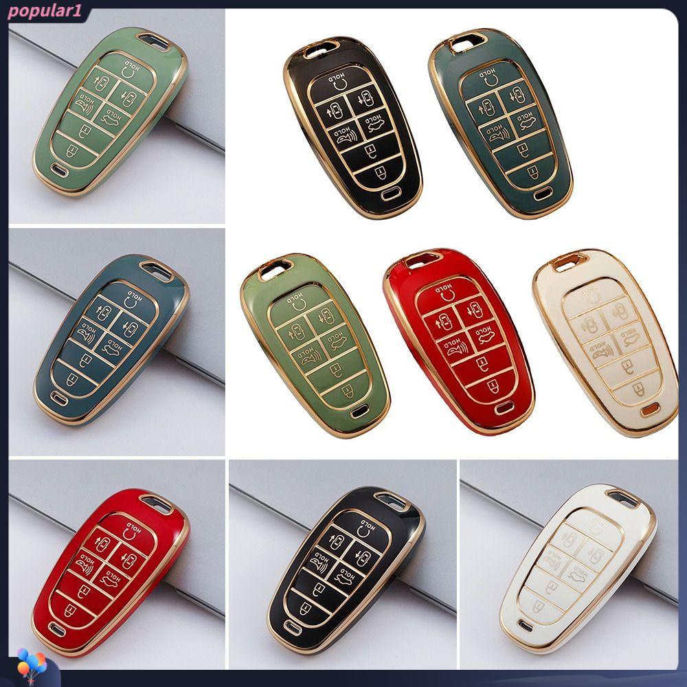 Populer Remote Key Case Soft TPU Pelindung Kulit Key Fob Cover Untuk Hyundai